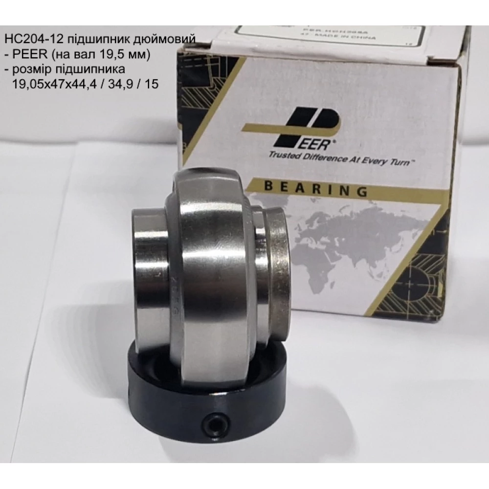 HC204-12-A підшипник дюймовий PEER - Китай (на вал 19,05мм)