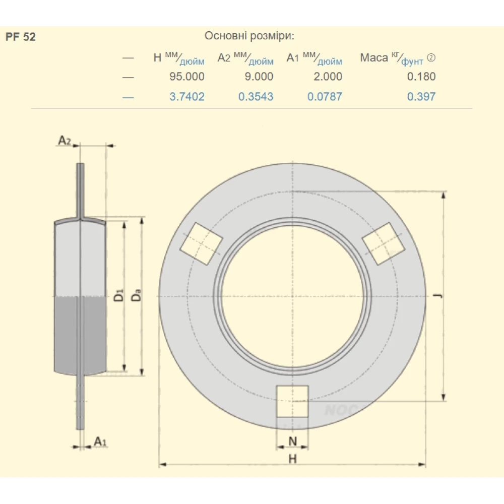 PF52 корпус (круглий) SKF - за 2шт