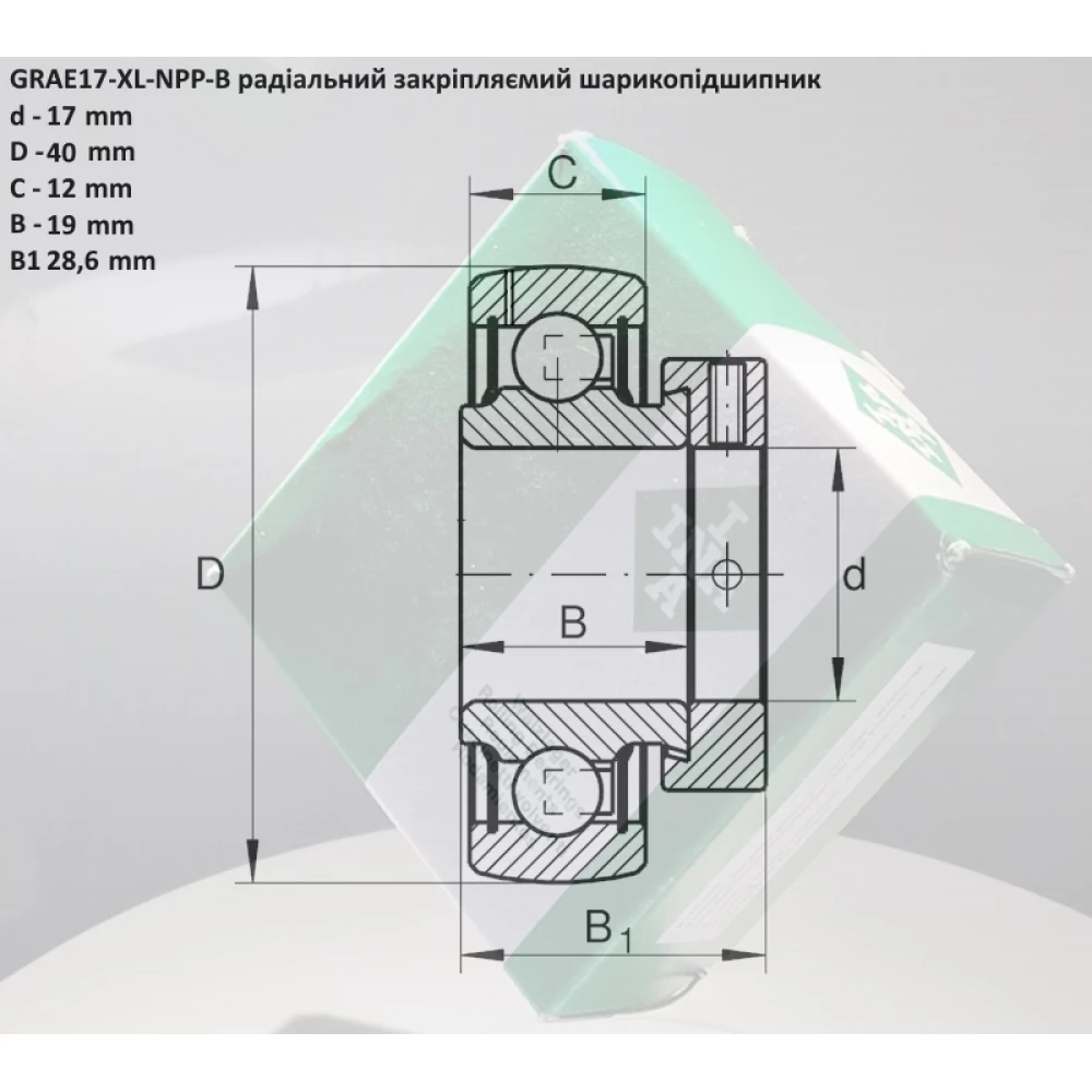GRAE 17 NPPB підшипник INA-Германія 17х40х28,6