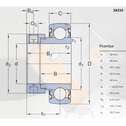 SA 210 підшипник CT - Китай 50х90х43,7
