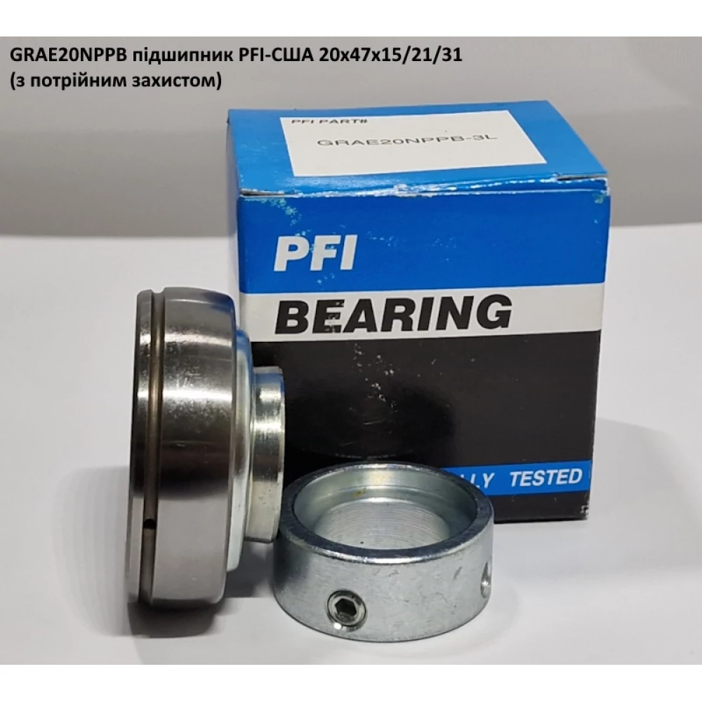 GRAE20NPPB підшипник PFI-США 20х47х15/21/31 (з потрійним захистом)
