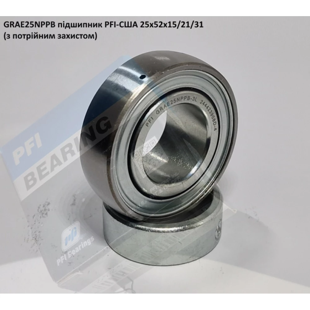 GRAE25NPPB підшипник PFI-США 25х52х15/21/31 (з потрійним захистом)