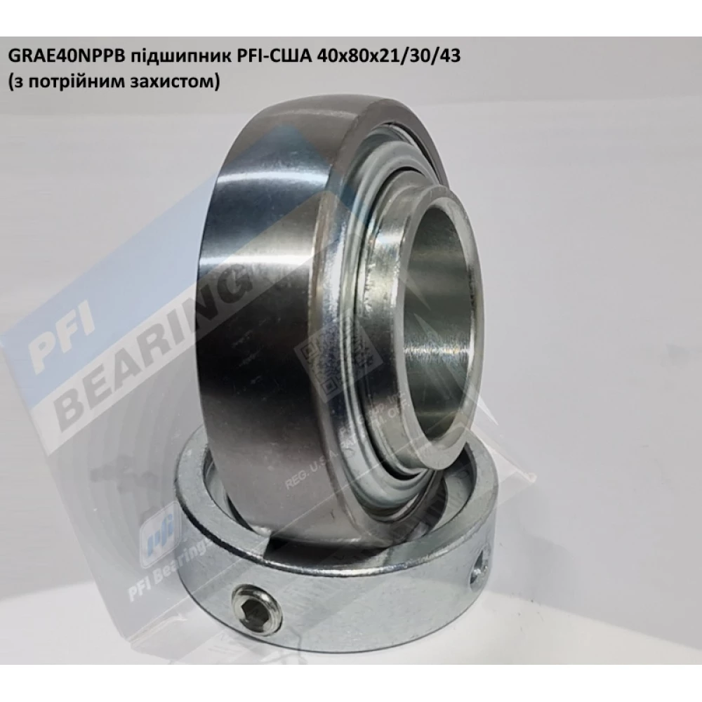 GRAE40NPPB підшипник PFI-США 40x80x21/30/43 (з потрійним захистом)