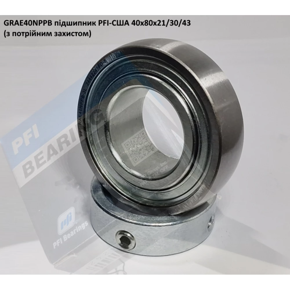 GRAE40NPPB підшипник PFI-США 40x80x21/30/43 (з потрійним захистом)