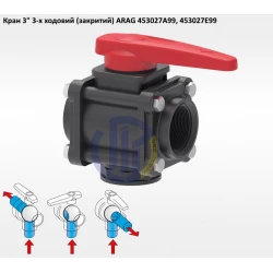 3" кран 3-х ходовий ARAG 453027A99 (закритий) 3" кран 3-х ходовий ARAG 453027A99 (закритий)
