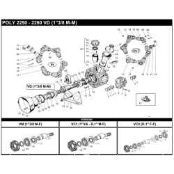 Запчастини на насос POLY-2260 Bertolini Запчастини на насос POLY-2260 Bertolini