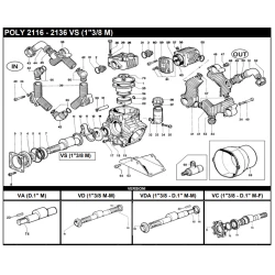 Запчастини на насос POLY-2136 Bertolini Запчастини на насос POLY-2136 Bertolini