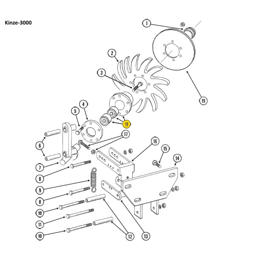 Подшипник Kinze GA2014 852270 AA21480 аналог 204 PY3