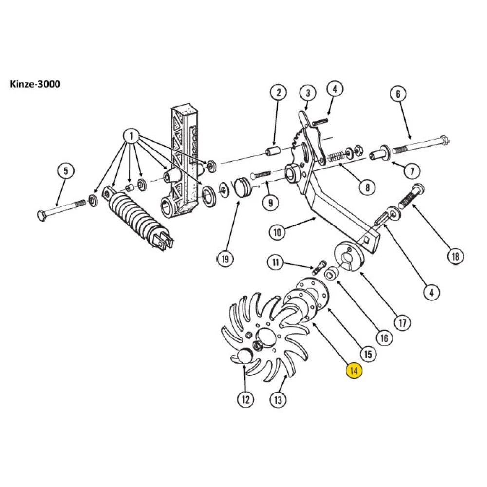 Подшипник Kinze GA2014 852270 AA21480 аналог 204 PY3
