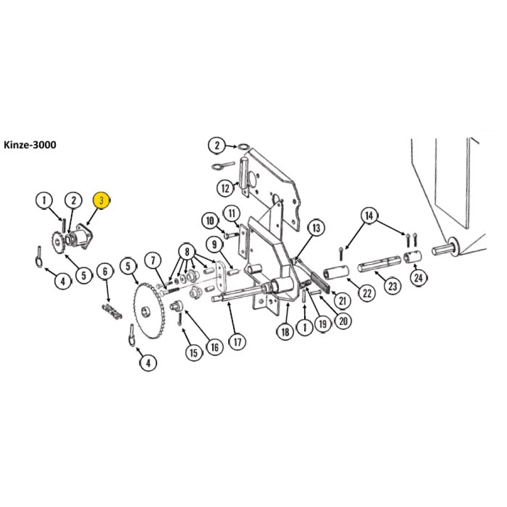 Подшипник Kinze GA5116 аналог 205KRR2