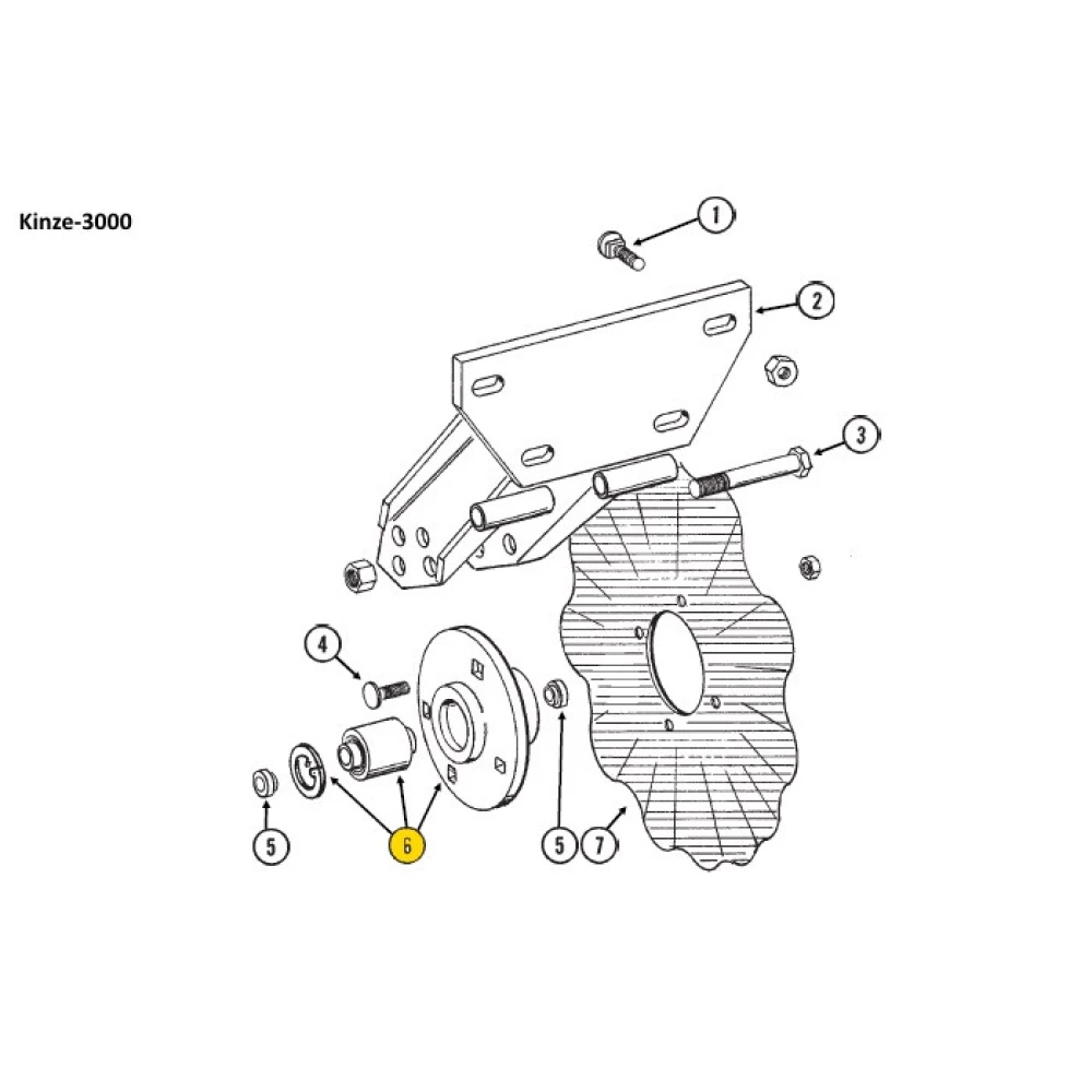Подшипник Kinze GA8603 GA8641 аналог 5206 KPP3