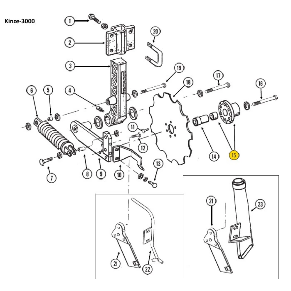 Подшипник Kinze GA8603 GA8641 аналог 5206 KPP3