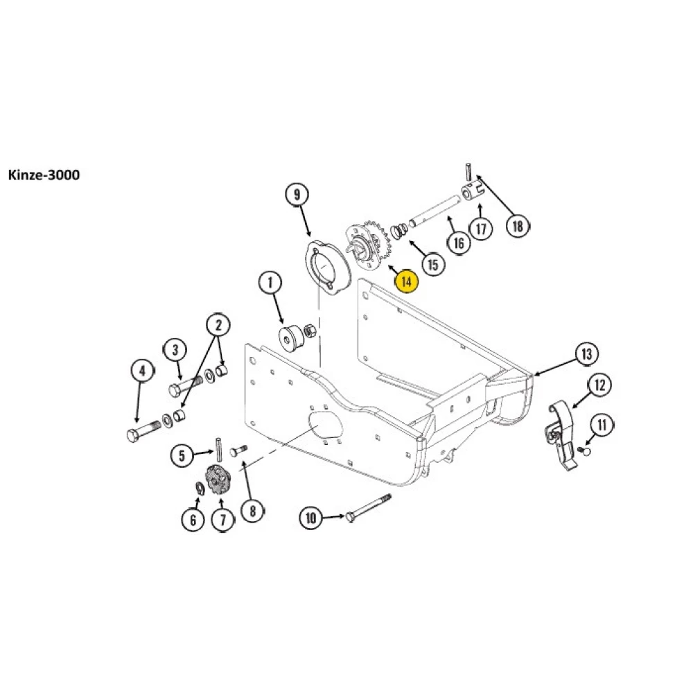 Зірочка храповик z=11/19 Kinze GA10137 00401884