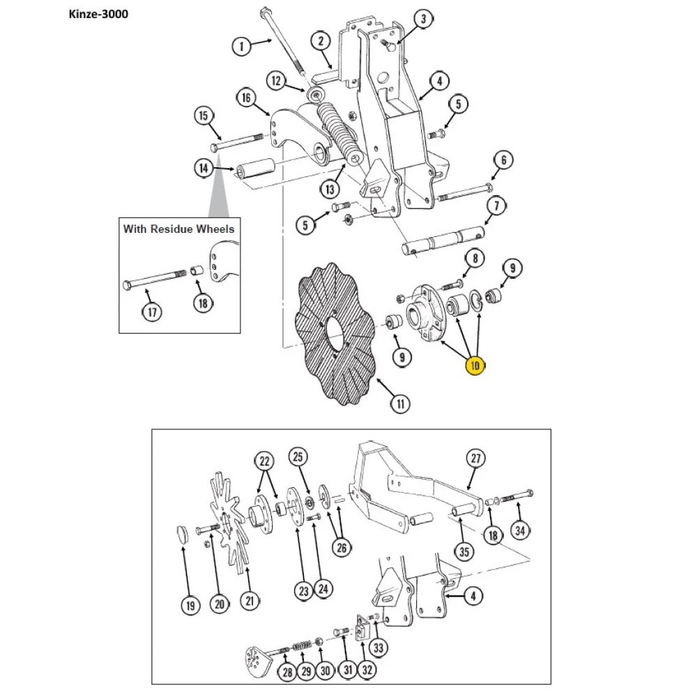 Ступиця з підшипником Kinze GA8641 (G1K289)