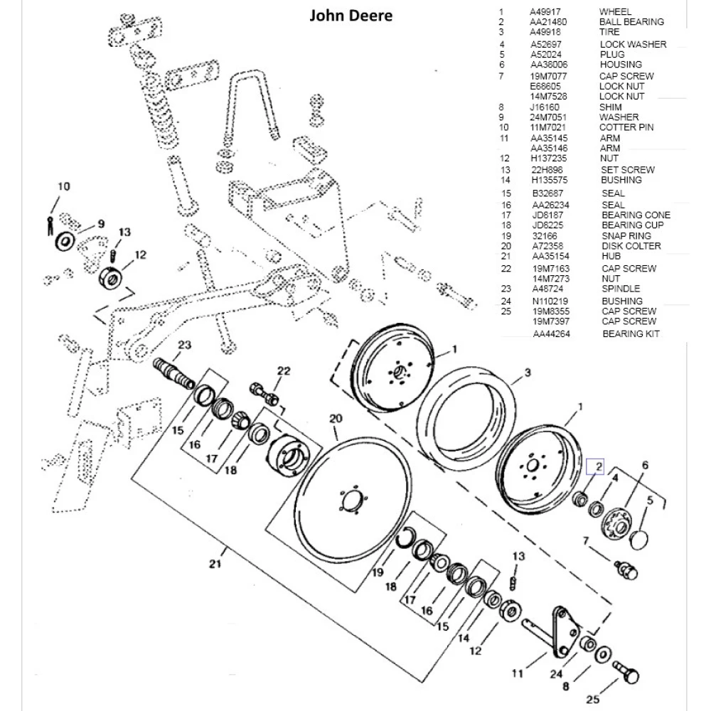 Подшипник конический John Deere JD8187 / JD8225  (LM67048/10)