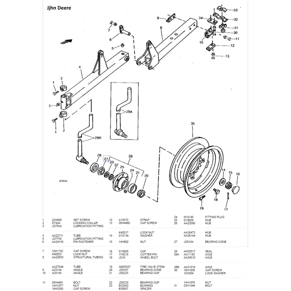 Подшипник конический John Deere JD8187 / JD8225  (LM67048/10)