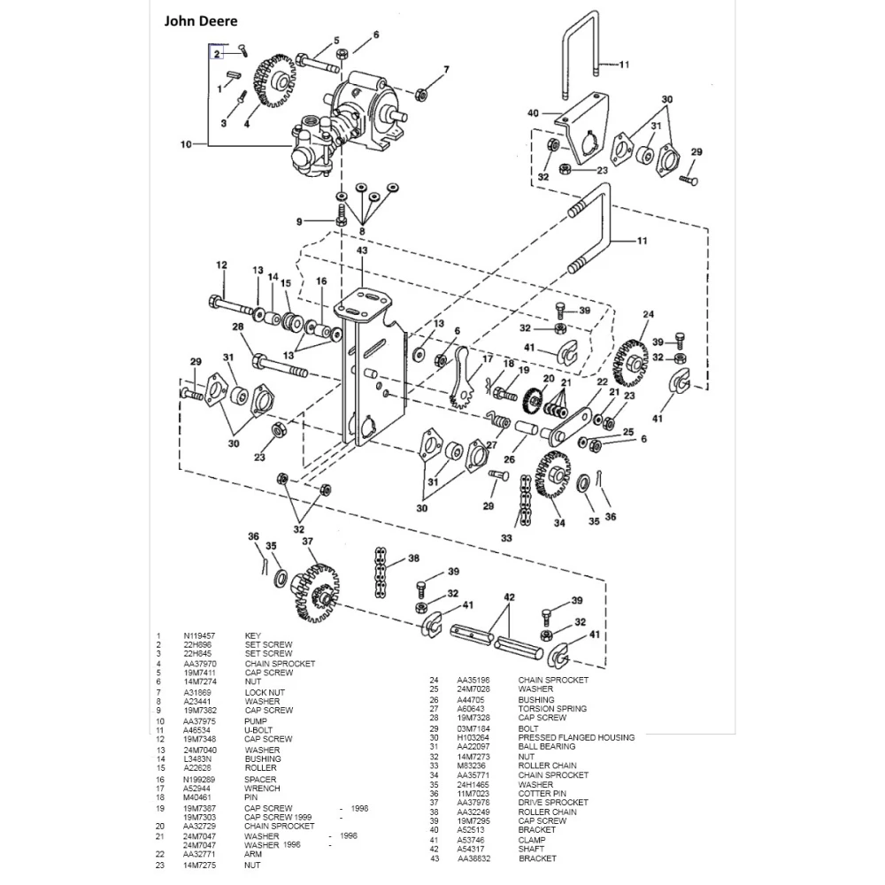 Подшипник шестигранник 22.2 AA22097 John Deere 205KRRB2