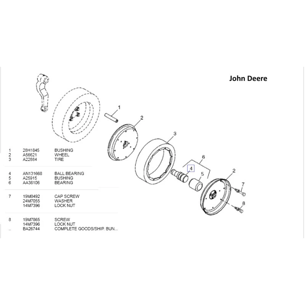 Подшипника AN131668 John Deere