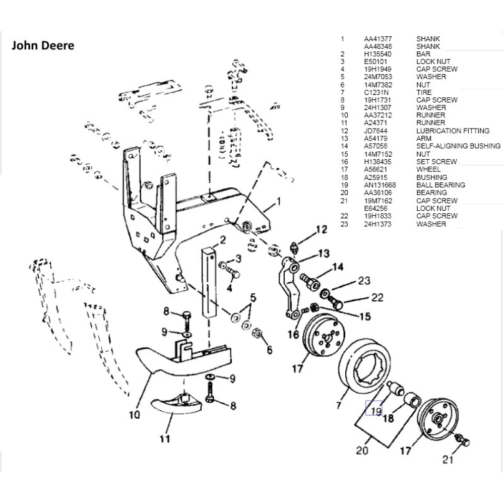 Подшипника AN131668 John Deere