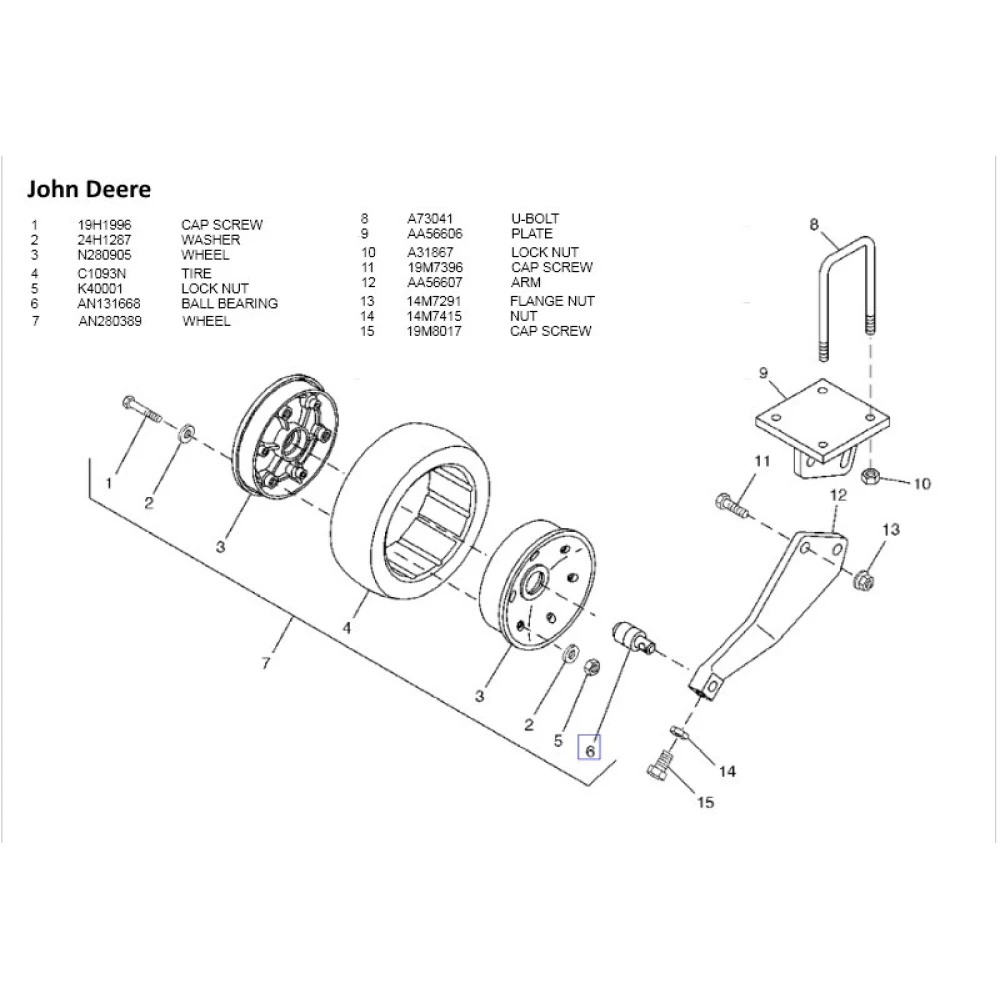 Подшипника AN131668 John Deere