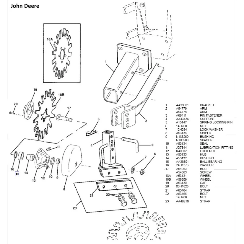Подшипника AA38601 John Deere аналог DAK305523