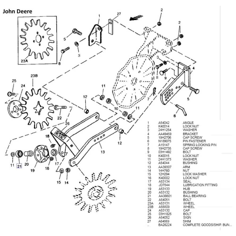 Подшипника AA38601 John Deere аналог DAK305523