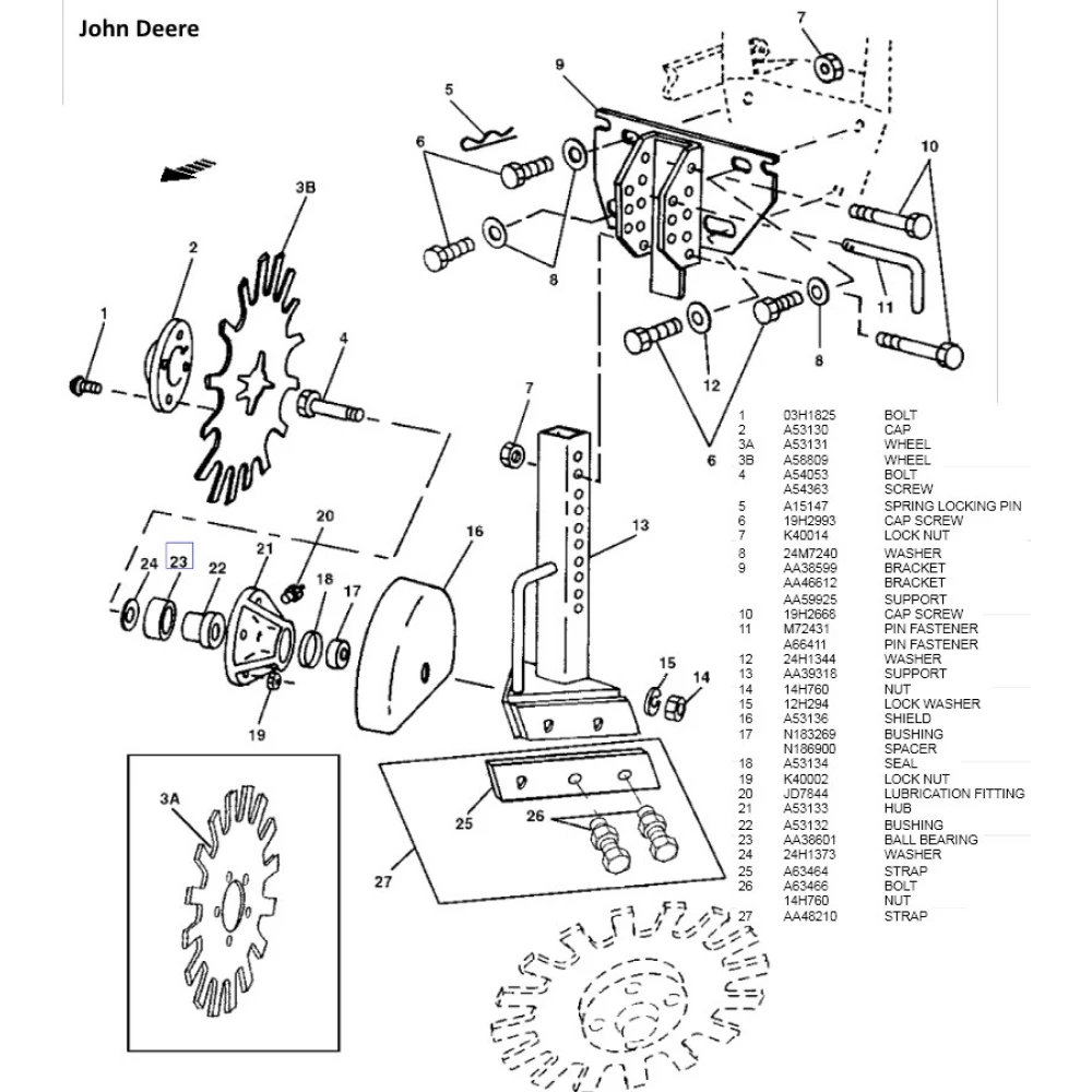 Подшипника AA38601 John Deere аналог DAK305523