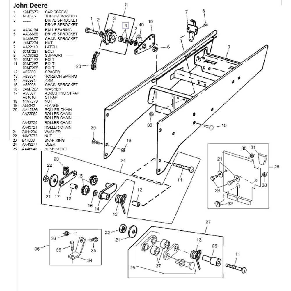 Подшипника AA34134 John Deere аналог 6000-2RS KINEX Словаччина