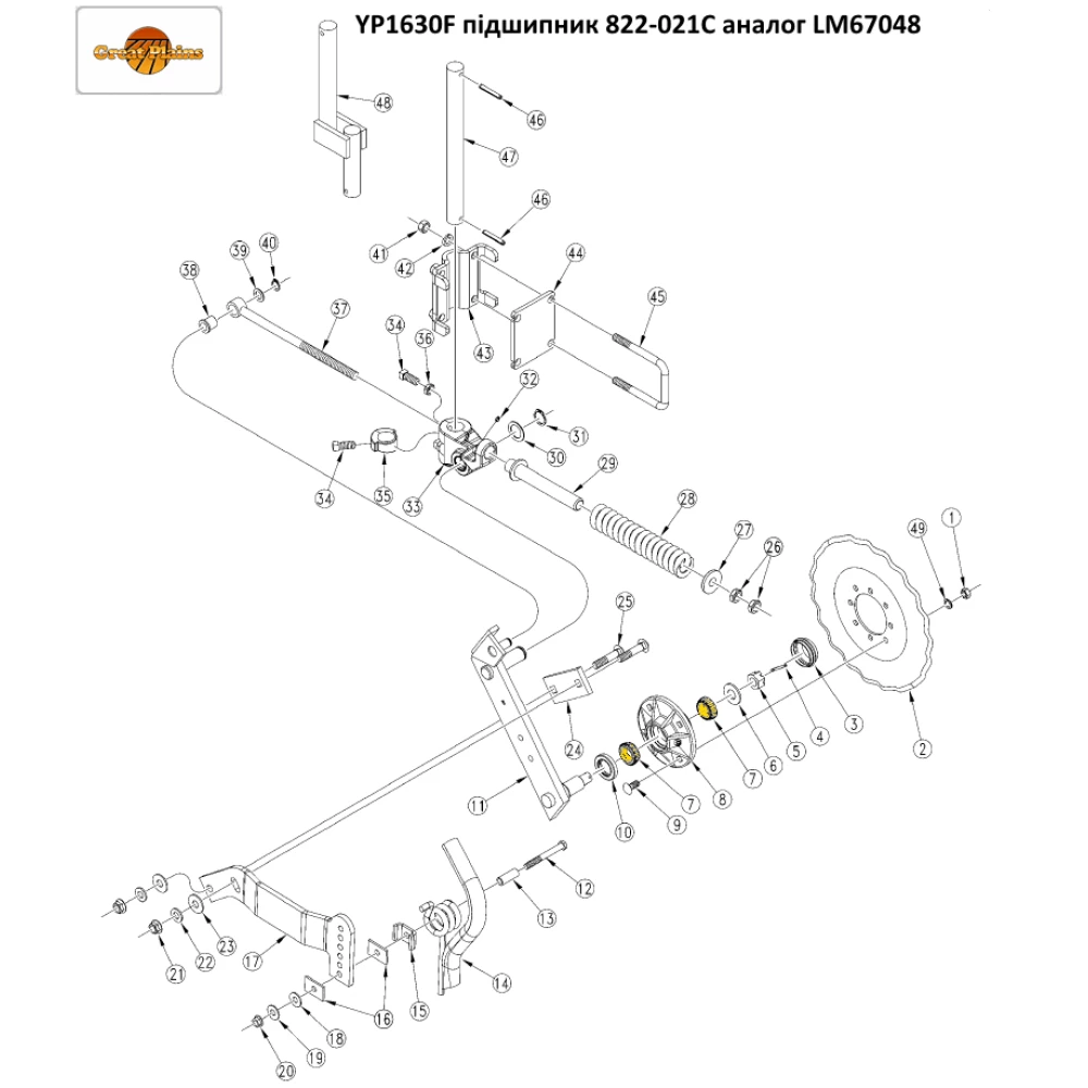 Підшипник 822-021C / 822-020C Great Plains аналог LM67048/LM67010 PEER