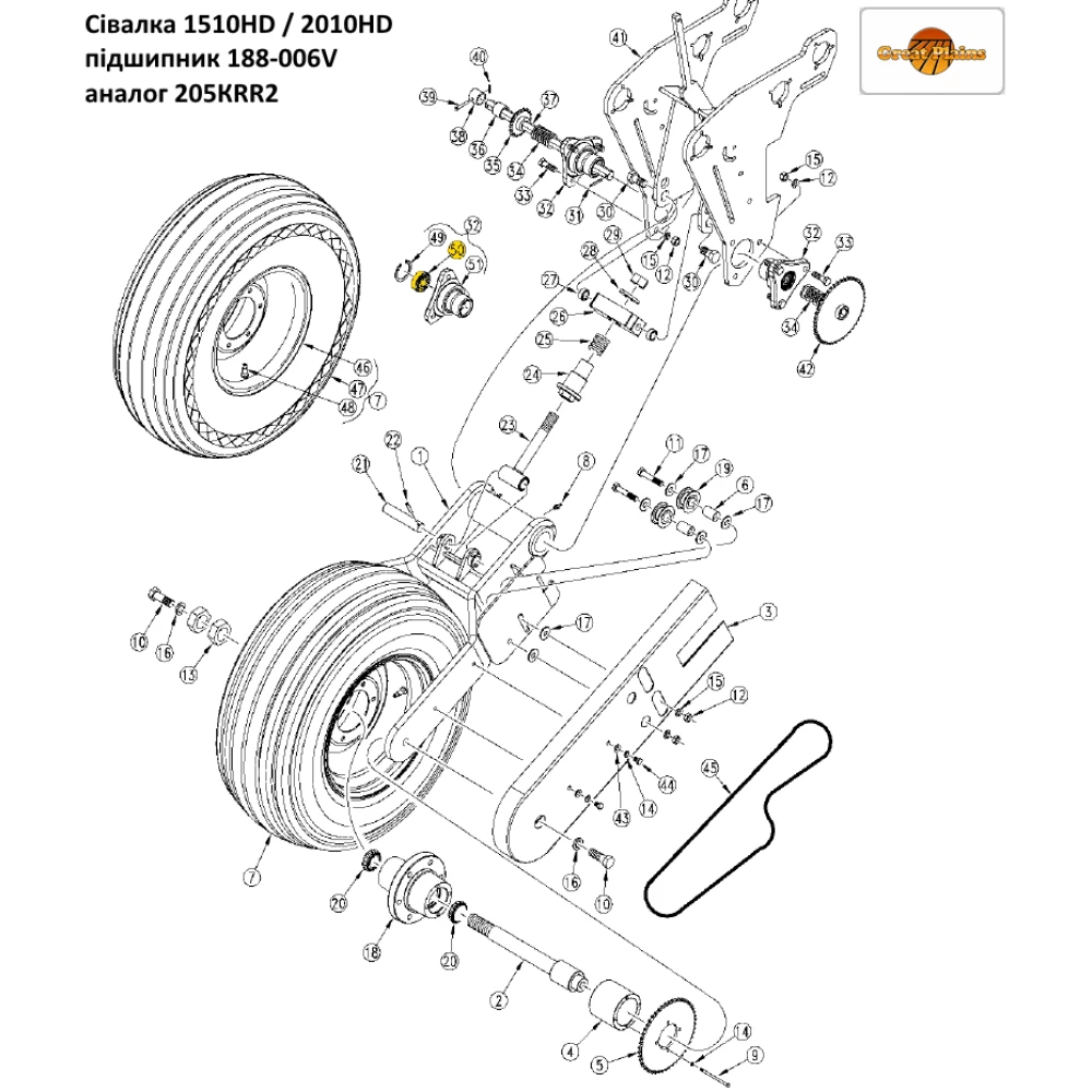 Підшипник 188-006V Great Plains аналог 205KRR2