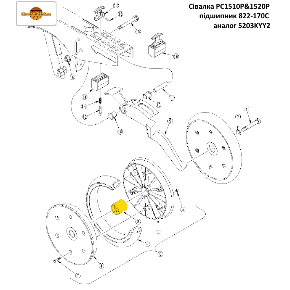Підшипник 822-170C Great Plains аналог 5203KYY2