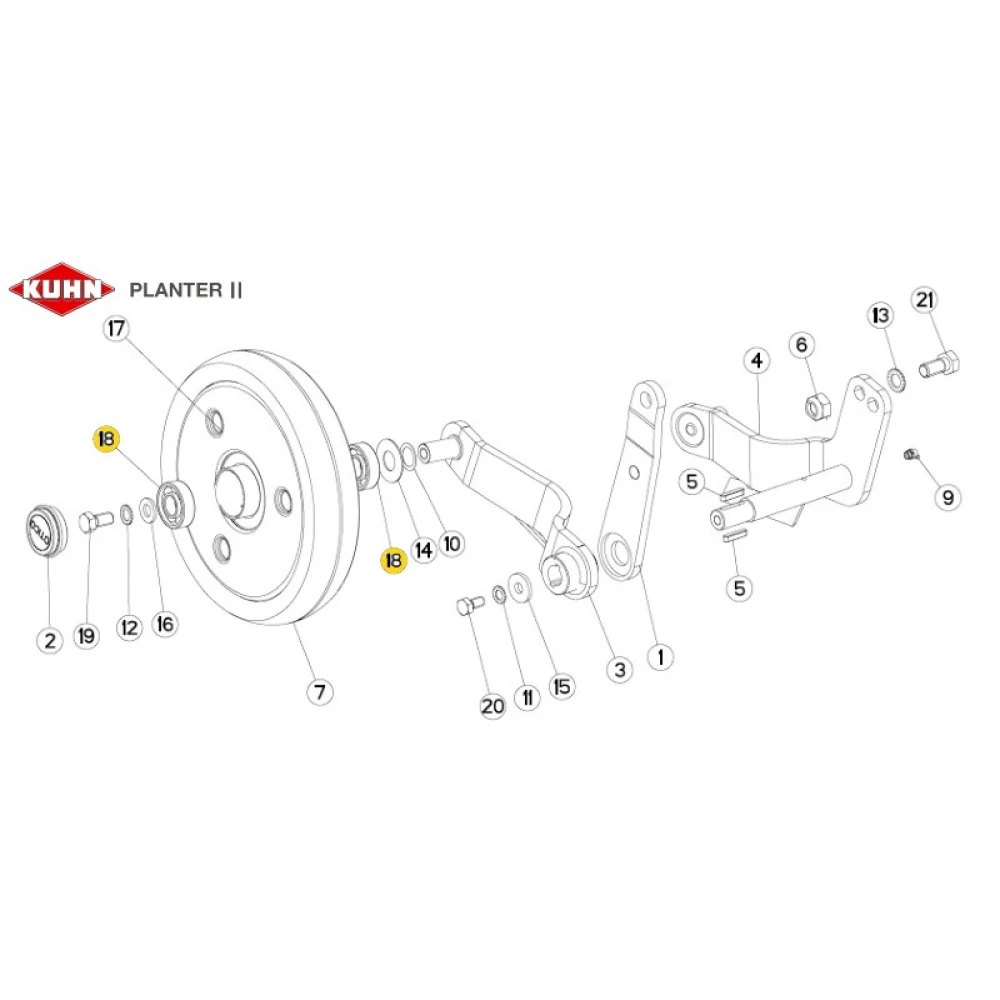 Подшипник  к сеялке Kuhn 81002050 6204-2RS KINEX - Словаччина
