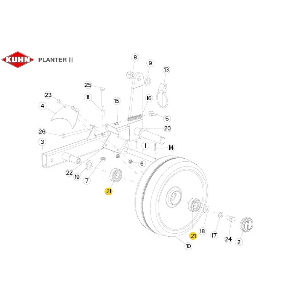 Подшипник  к сеялке Kuhn 81002050 6204-2RS KINEX - Словаччина