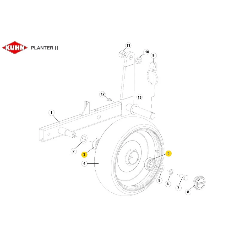 Подшипник  к сеялке Kuhn 81002050 6204-2RS KINEX - Словаччина