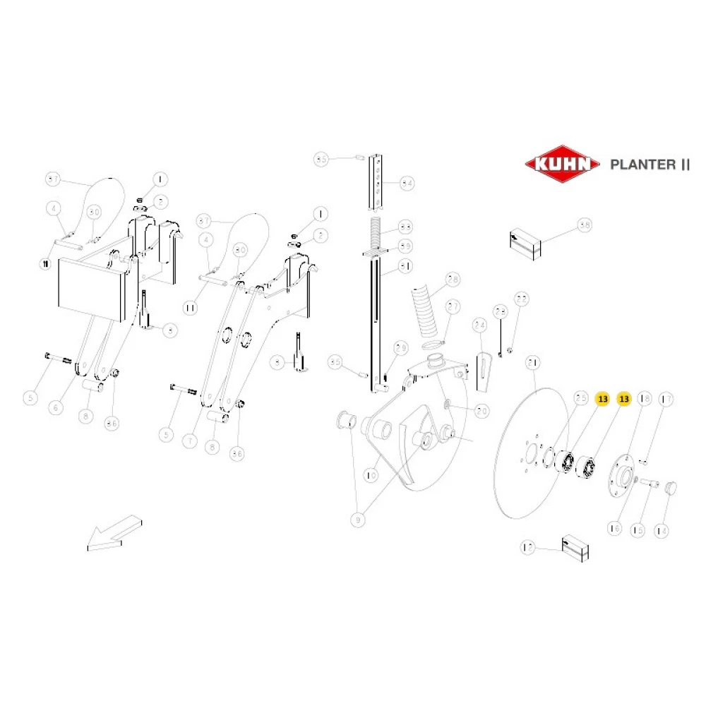 Подшипник  к сеялке Kuhn 81002050 6204-2RS KINEX - Словаччина
