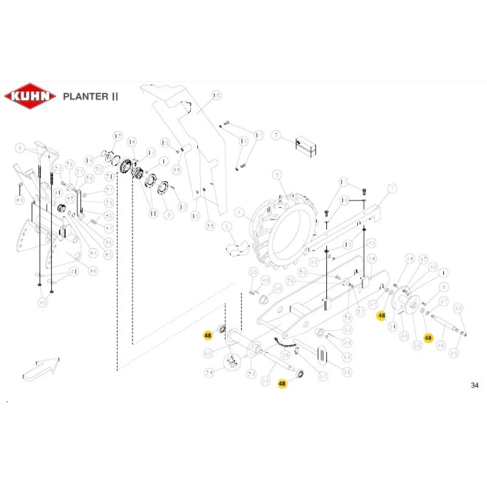Подшипник  к сеялке Kuhn 81002050 6204-2RS KINEX - Словаччина