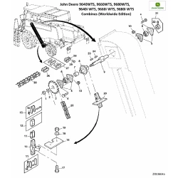 Элеватор колосовой на John Deere 9640WTS, 9660WTS, 9680WTS, 9640i WTS, 9660i WTS, 9680i WTS, AZ101791