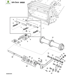 Цепь наклонной камеры на John Deere 9780CTS, W660, W650, C670, AZ63336