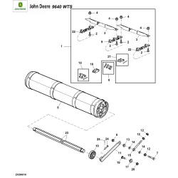 Цепь наклонной камеры на John Deere 9640WTS, 9660WTS, 9680WTS, AZ63337