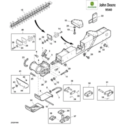 Елеватор зерновий (в зборі) на John Deere 9540, 9560, 9580WTS, AZ101808