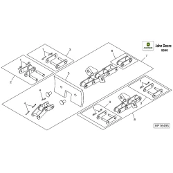 Цепь элеватора колосовой на John Deere 9540, 9560, 9580WTS, AH131074 Цепь элеватора колосовой на John Deere 9540, 9560, 9580WTS, AH131074
