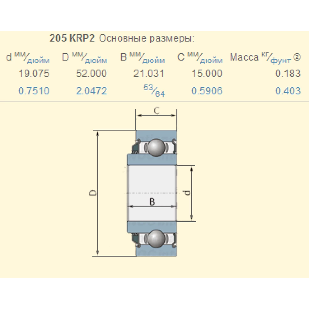 205KRP2 подшипник