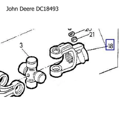 Гук карданного вала John Deere DC18493 Гук карданного вала John Deere DC18493