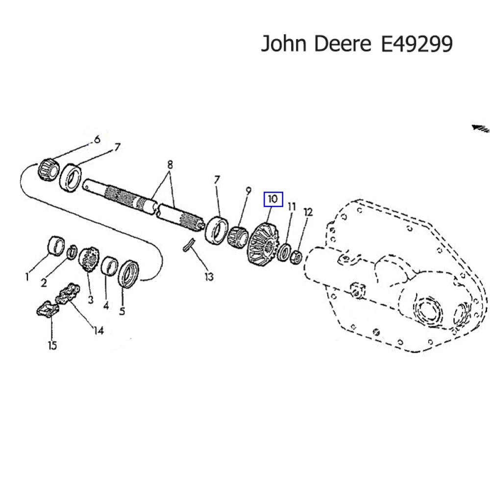 Шестерня коническая John Deere E49299