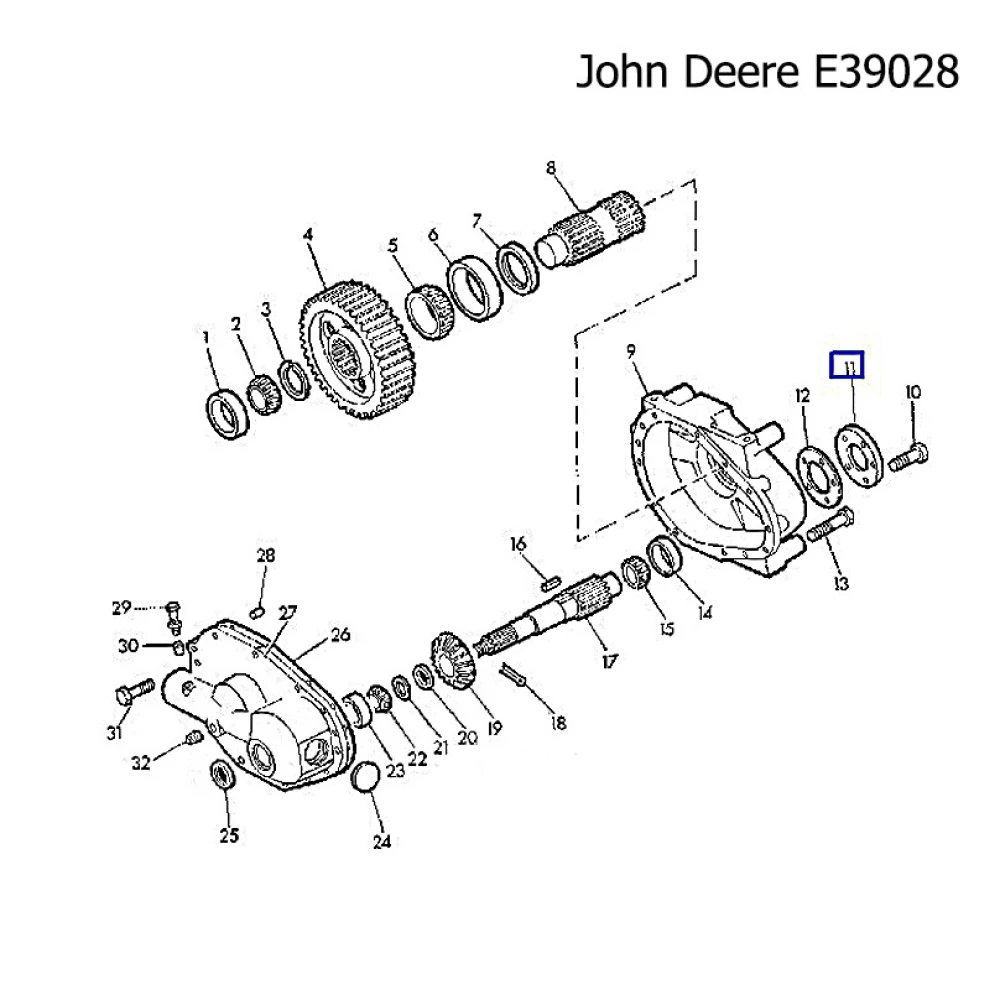 Кришка редуктора John Deere E39028