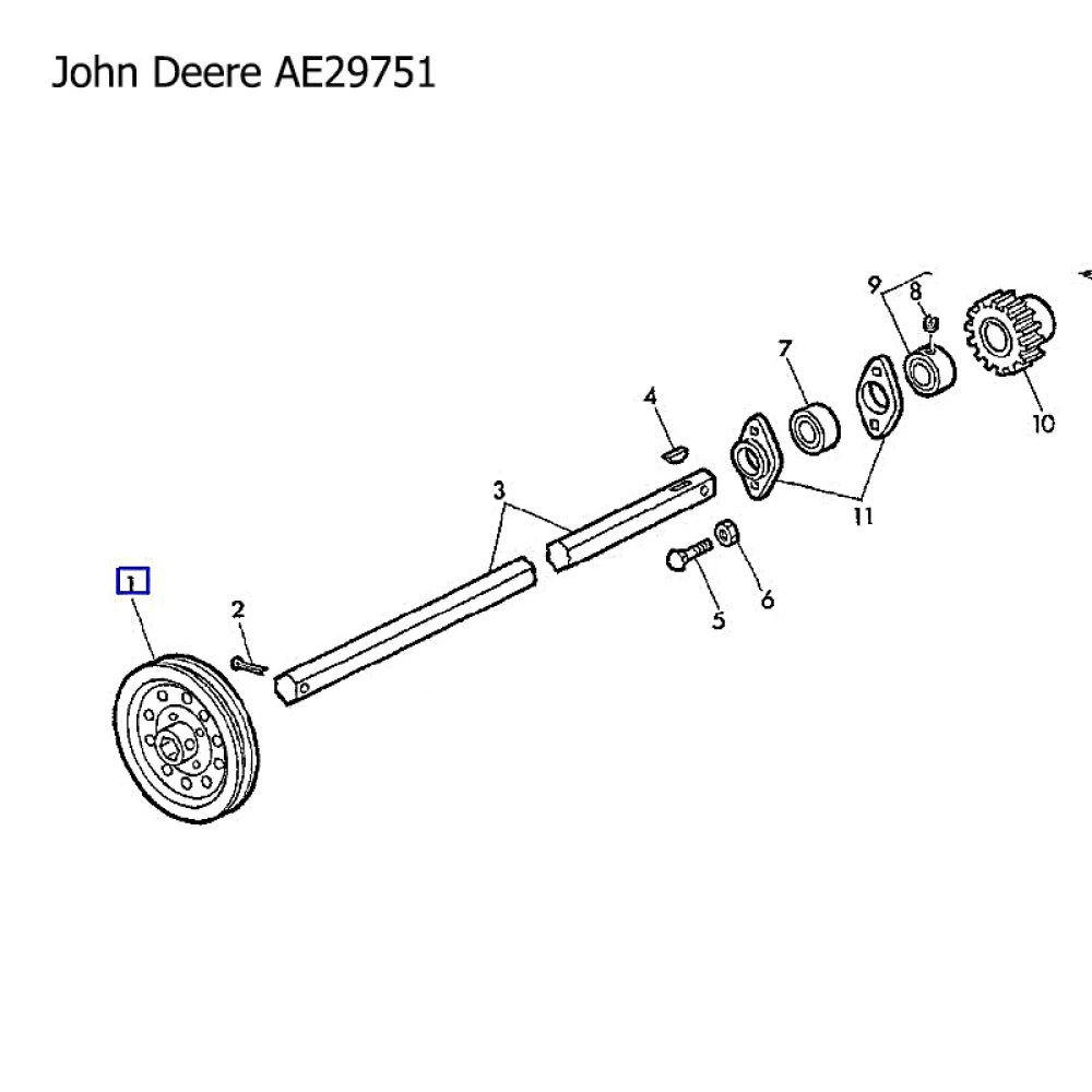 Шкив привода шнека John Deere AE29751