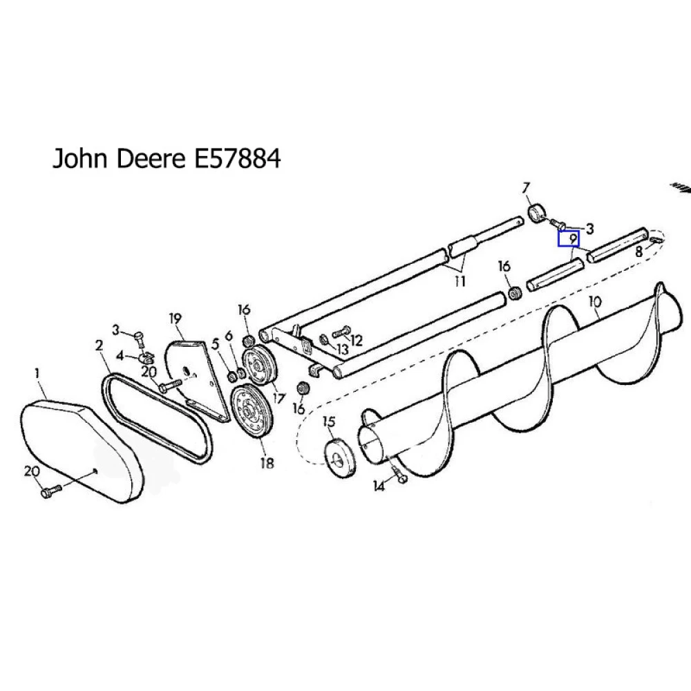 Втулка шнека John Deere E57884