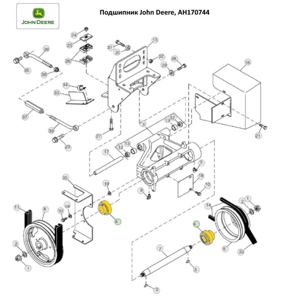 Подшипник John Deere, AH170744 NTN (Японія)