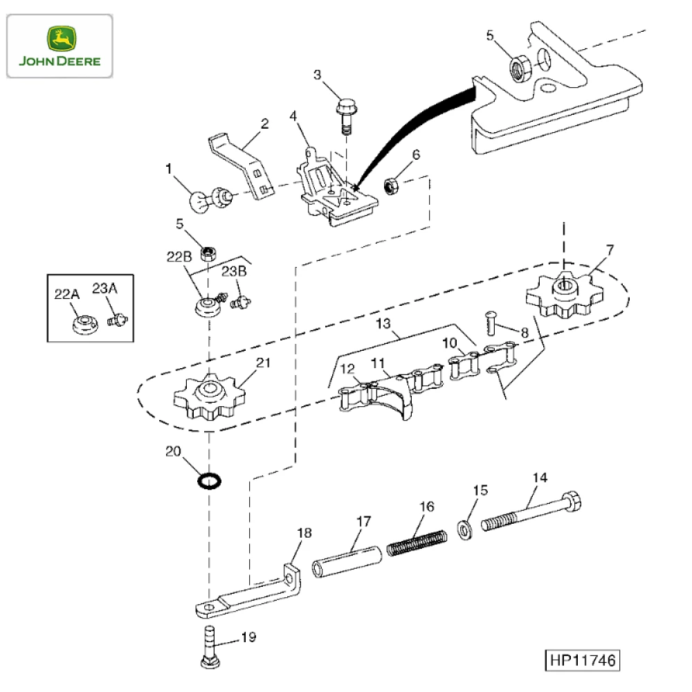 Зірочка натяжна John Deere AH101219