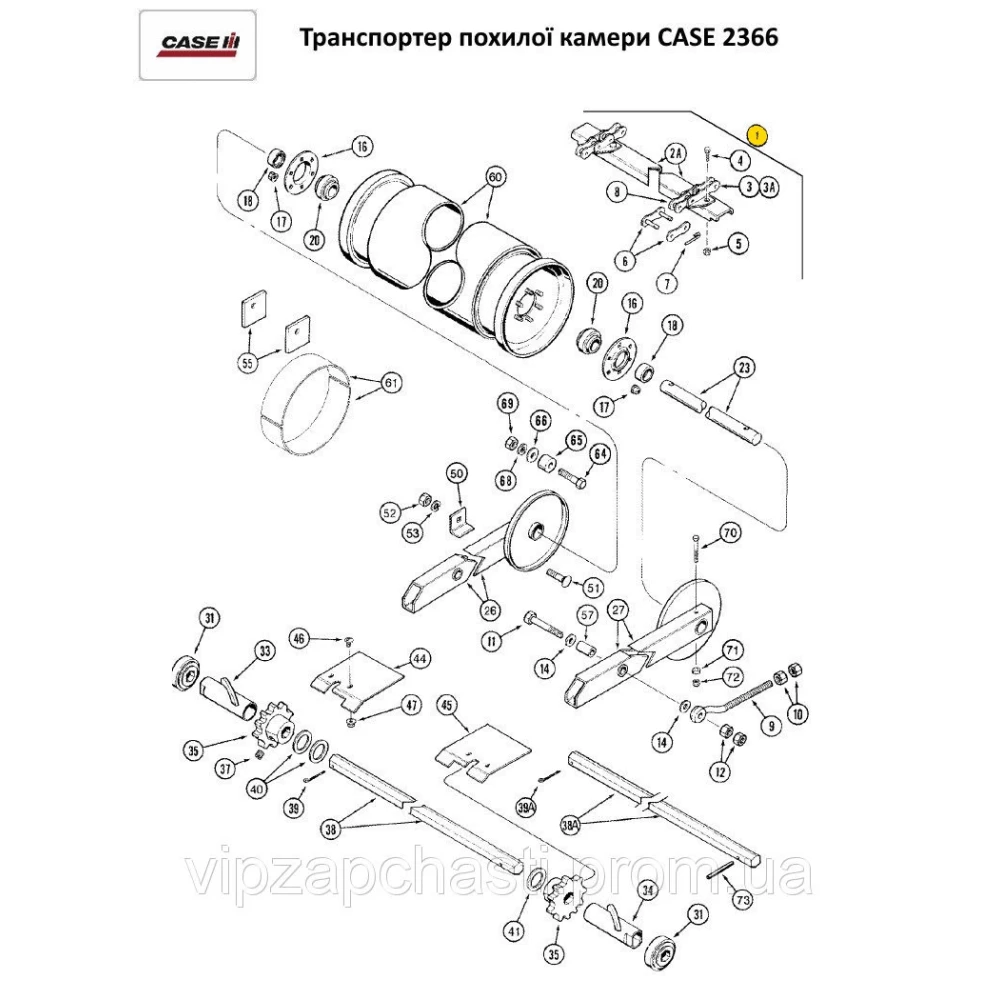 Транспортер наклонной камеры CASE 2366, 117871A1